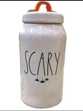 Rae Dunn Scary Spider Ceramic Canister